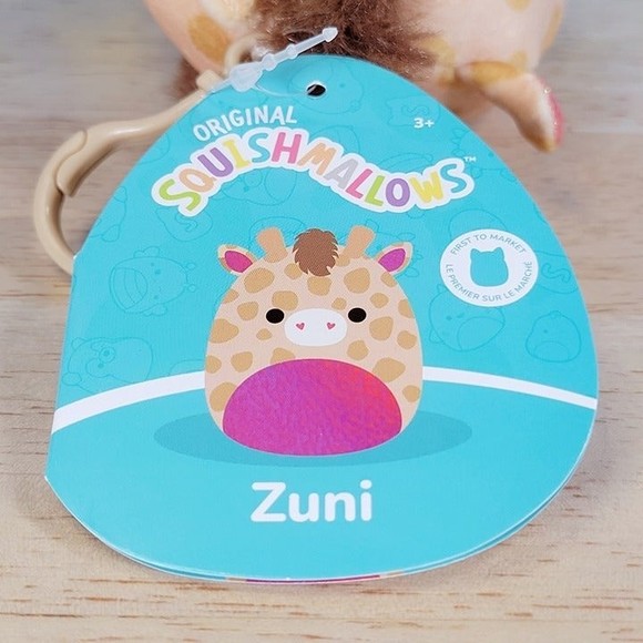 Squishmallow Zuni the Giraffe 3" UltraSoft Valentine's Day Toy Plush NWT - Picture 3 of 5